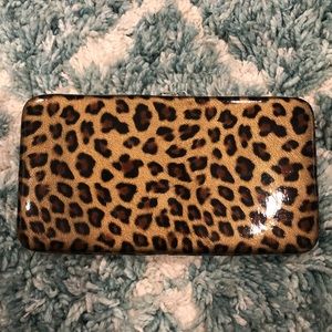 Cheetah print clasp wallet